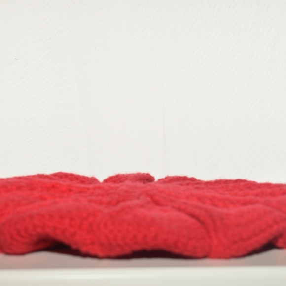 Red Designer Crochet Beret - Picture 7 of 9